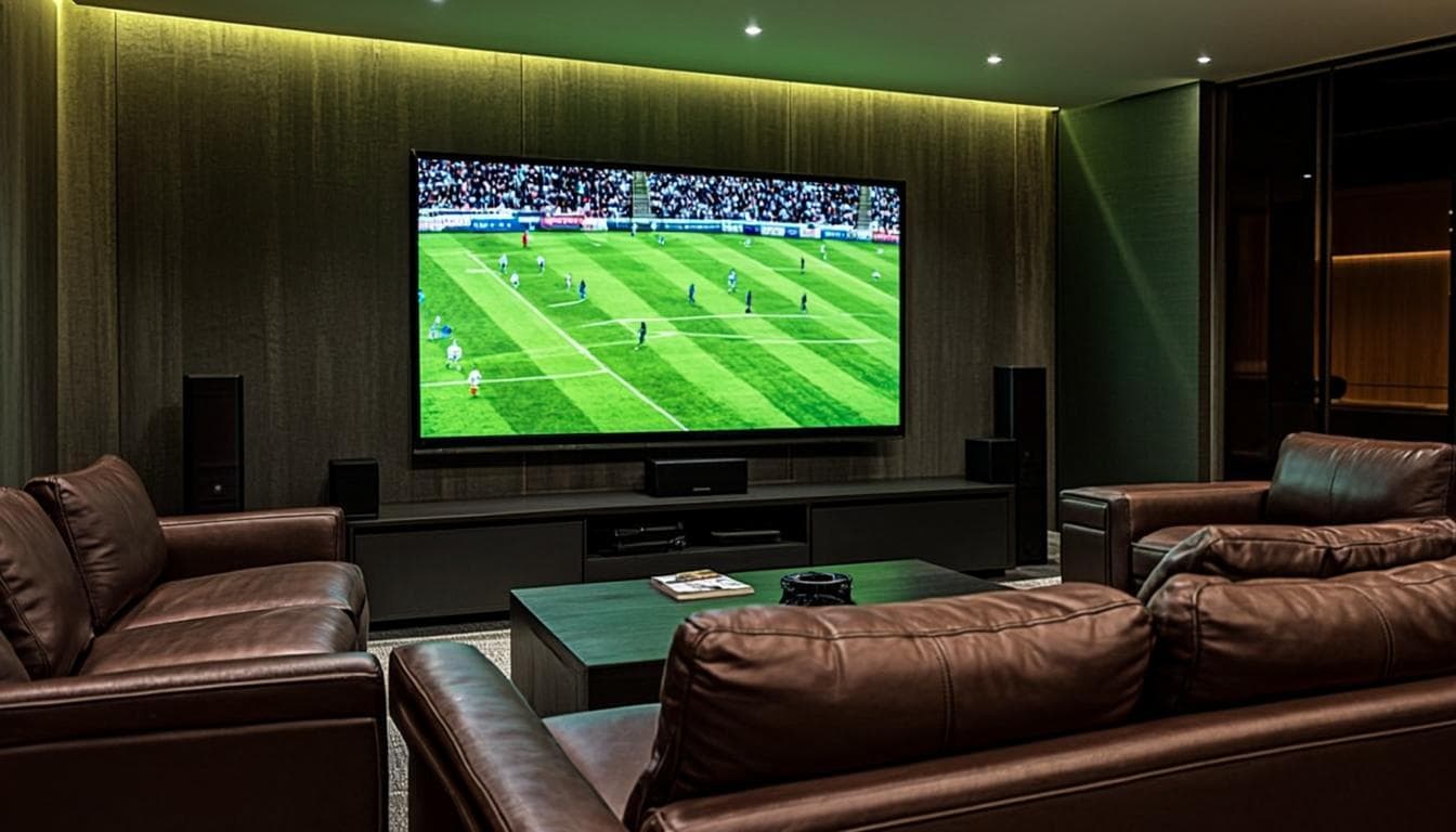 Premium streaming setup in modern living room